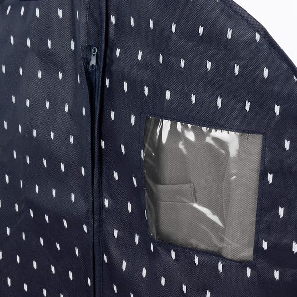 Tmavomodrý závesný obal na oblečenie Compactor Dots, dĺžka 100 cm-image-3