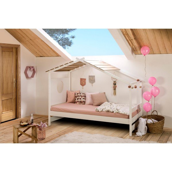 Biela detská posteľ Marckeric Nayah, 90 x 190 cm-image-1