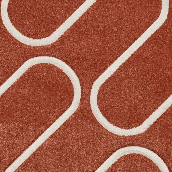 Koberec v tehlovej farbe 120x170 cm Linear Curve – Catherine Lansfield-image-4