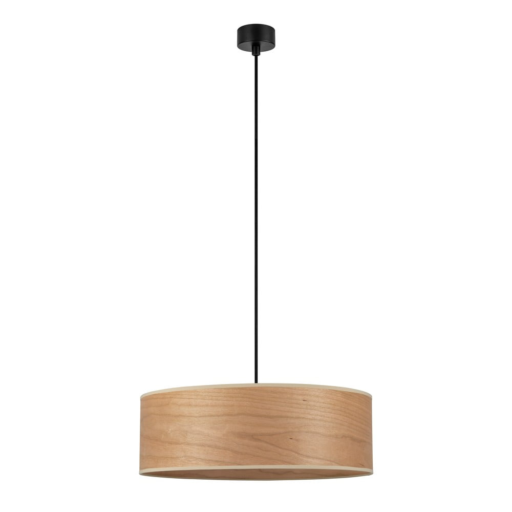 Závesné svietidlo s tienidlom z dreva čerešne Sotto Luce TSURI XL