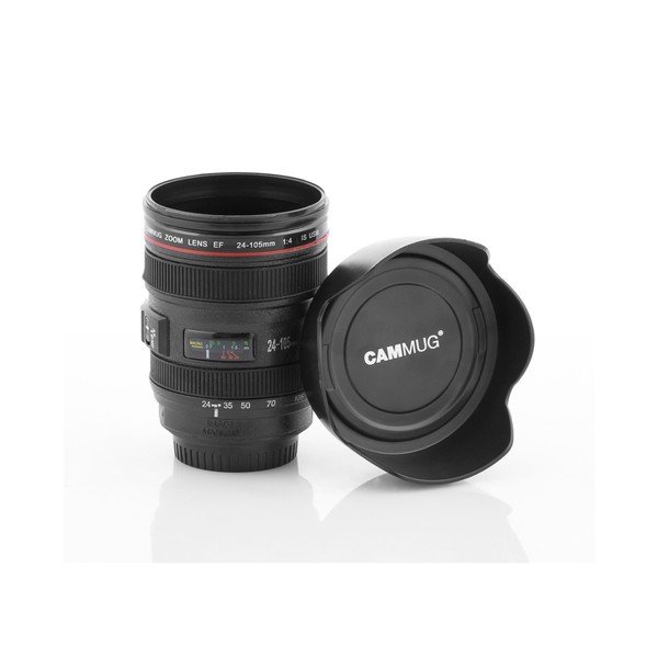 Čierny multifunkčný cestovný hrnček InnovaGoods Lens, 400 ml-image-2