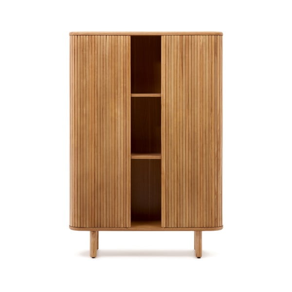 Skrinka v dekore jaseňa s posuvnými dverami v prírodnej farbe 110x160x40 cm Mailen – Kave Home