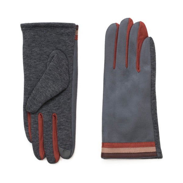 Sivo-hnedé rukavice Korres