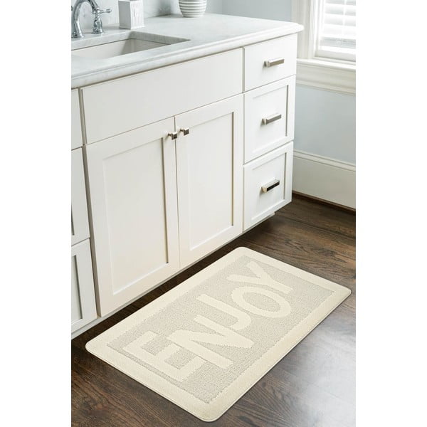 Krémová kúpeľňová predložka 60x100 cm Enjoy – Foutastic-image-1