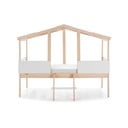 Biela/v prírodnej farbe domčeková vyvýšená detská posteľ 90x190 cm Parma – Marckeric