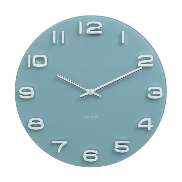 Modré hodiny Karlsson Vintage, Ø 35 cm