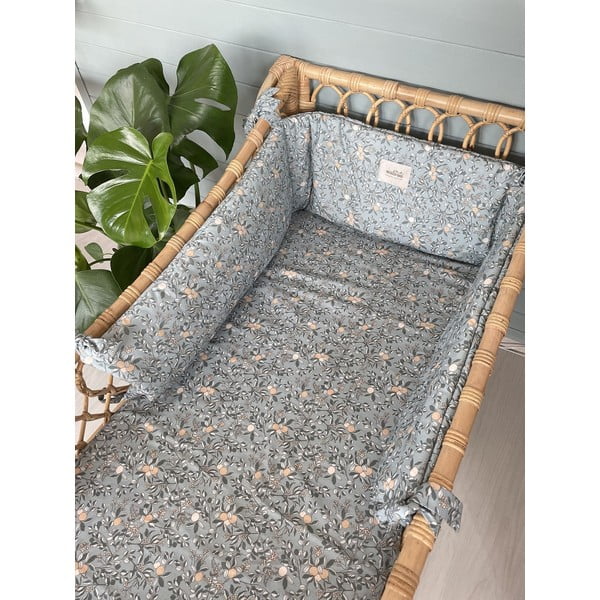 Mantinel do postieľky 210 cm Blush Daisies - Malomi Kids-image-1