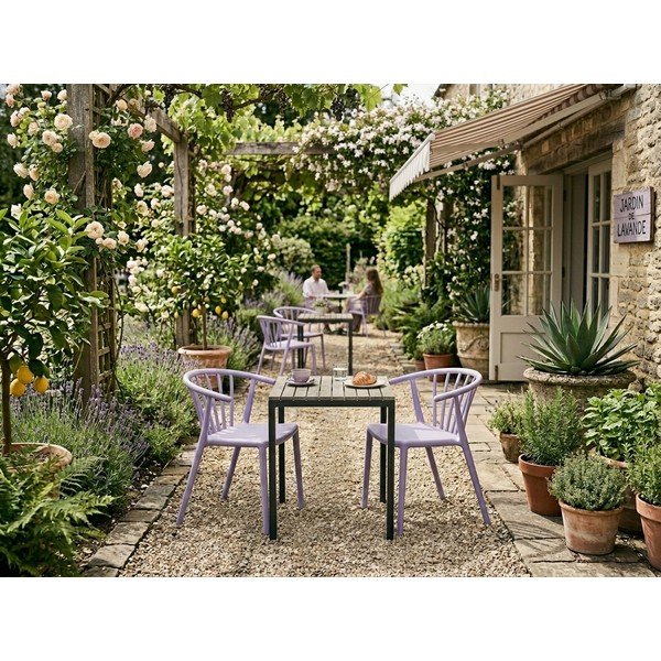 Plastová záhradná stolička v levanduľovej farbe Capri – Bonami Essentials-image-1