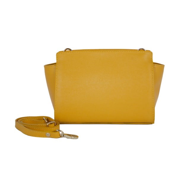 Žltá kabelka z pravej kože Andrea Cardone Mattia