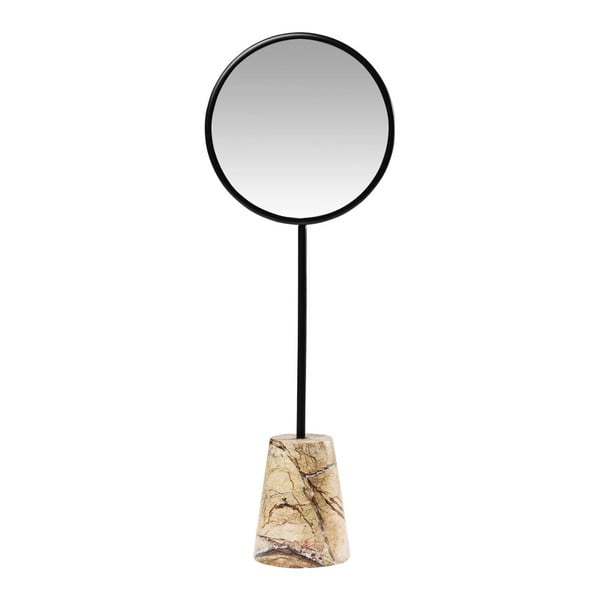 Zrkadlo s mramorovým podstavcom Kare Design Bung, Ø 20 cm