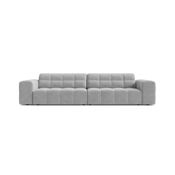 Svetlosivá zamatová pohovka 252 cm Chicago – Cosmopolitan Design