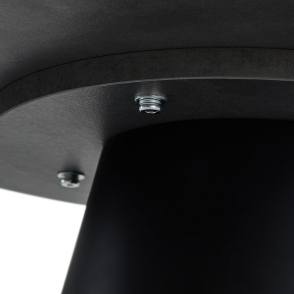 Konferenčný stolík v tmavosivej a čiernej farbe s doskou v dekore mramoru ø 60 cm Tango – Furnhouse-image-3