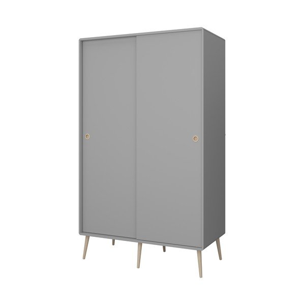 Sivá šatníková skriňa s posuvnými dverami 113x190 cm Softline - Tvilum-image-1