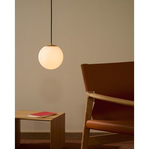 Biele/v zlatej farbe závesné svietidlo so skleneným tienidlom ø 10 cm Brisia – Kave Home-image-1