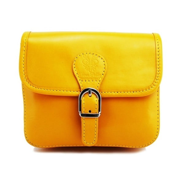 Žltá kabelka z pravej kože GIANRO' Shoppa