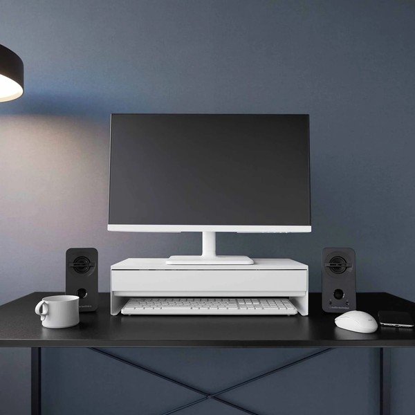 Biely kovový stojan na monitor Tower – YAMAZAKI-image-1