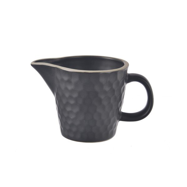 Čierna keramická kanvička na mlieko 100 ml Tea Time – Orion