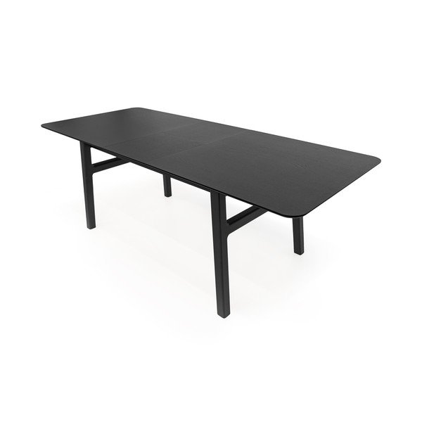 Rozkladací jedálenský stôl s prídavnou doskou v dekore duba 90x180 cm Curved – Woodman-image-3