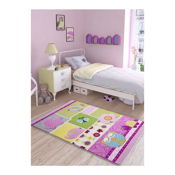 Detský koberec Confetti Patchwork Pink, 100 × 150 cm
