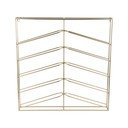 Nástenný kovový regál na víno v zlatej farbe počet fliaš 10 67x66x7,5 cm Cuadro – PT LIVING