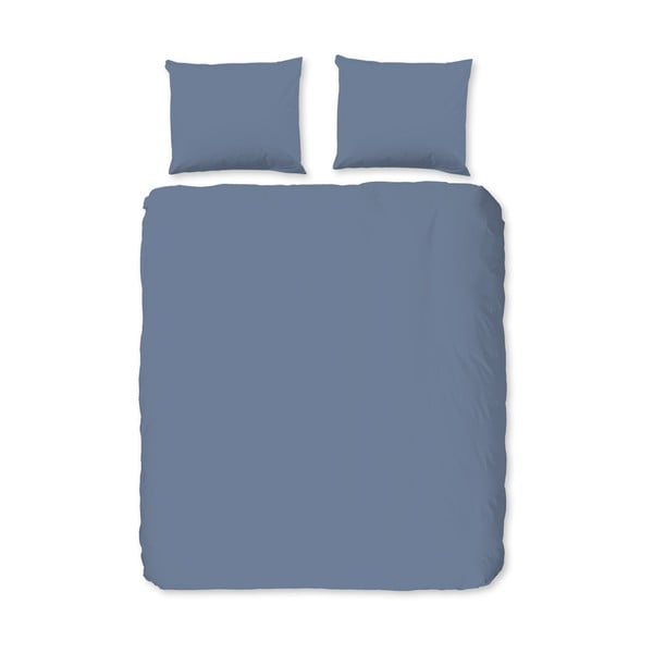 Modré flanelové predĺžené obliečky na dvojlôžko 200x220 cm – Good Morning