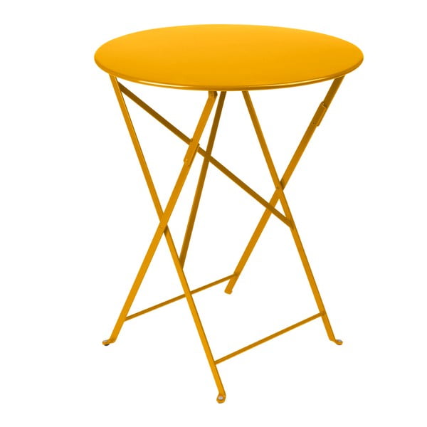Žltý skladací kovový stôl Fermob Bistro