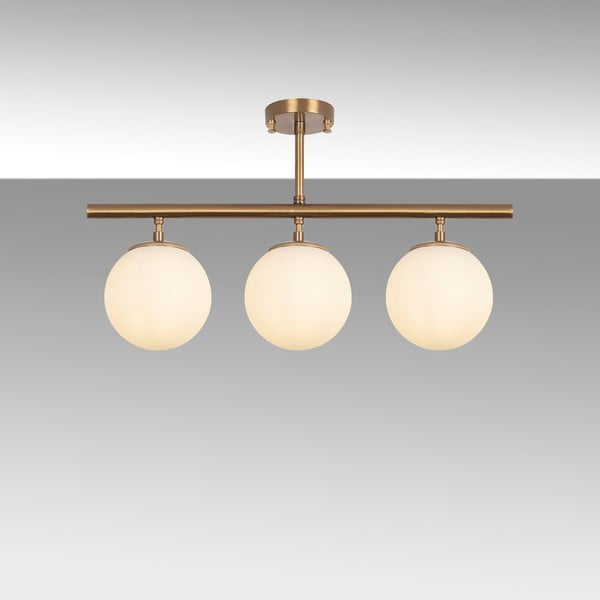 Stropné svietidlo v bronzovej farbe so skleneným tienidlom ø 15 cm Atmaca – Opviq lights-image-4