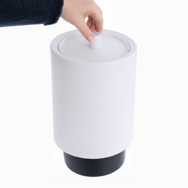 Biely plastový odpadkový kôš 6 l – Orion-image-3