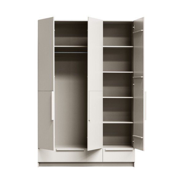 Krémovobiela modulárna skriňa z borovicového dreva 142x215 cm Pure – WOOOD-image-3