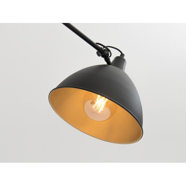 Čierne/v zlatej farbe závesné svietidlo s kovovým tienidlom 104x104 cm Coben - CustomForm-image-3