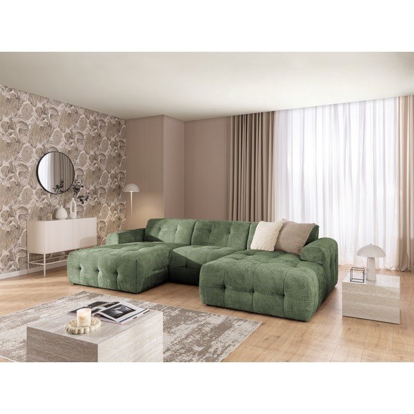 Zelená rohová pohovka (do tvaru "U"/s leňoškou) Melva – Ropez-image-3