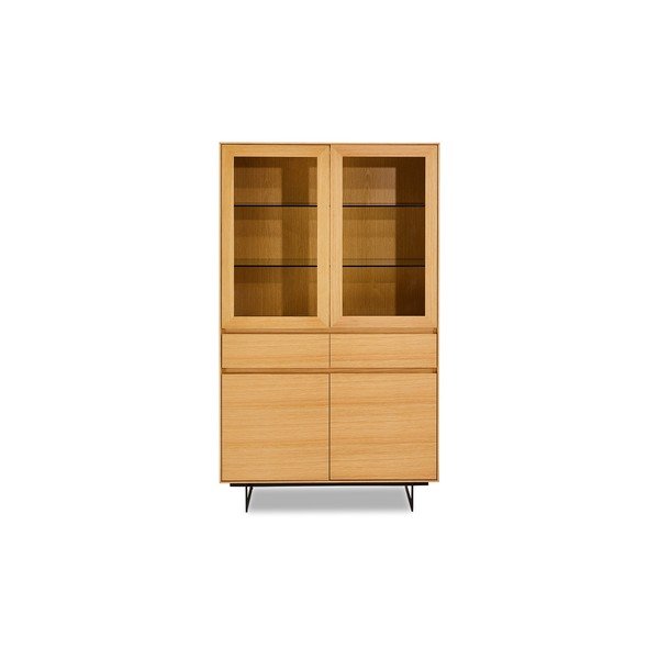 Hnedá vitrína v dekore dubového dreva Furnhouse Tokyo-image-2
