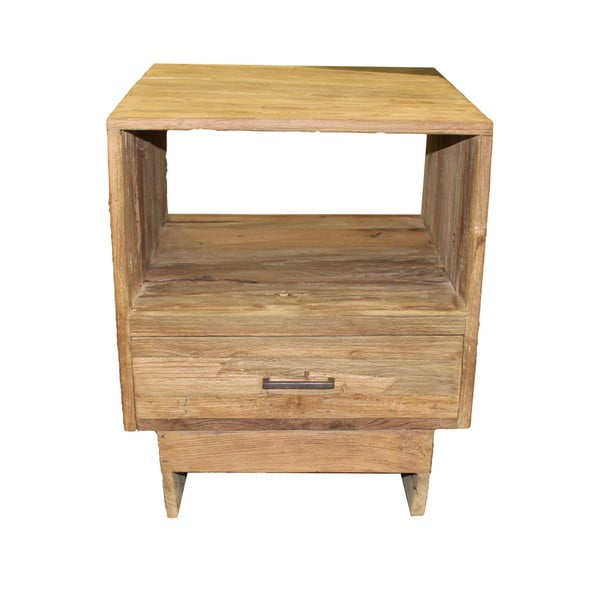 Nočný stolík so zásuvkou z teakového dreva HSM Collection Baliaga