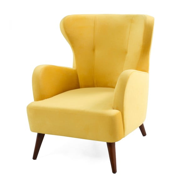 Žlté kreslo ušiak Balcab Home Jane-image-1