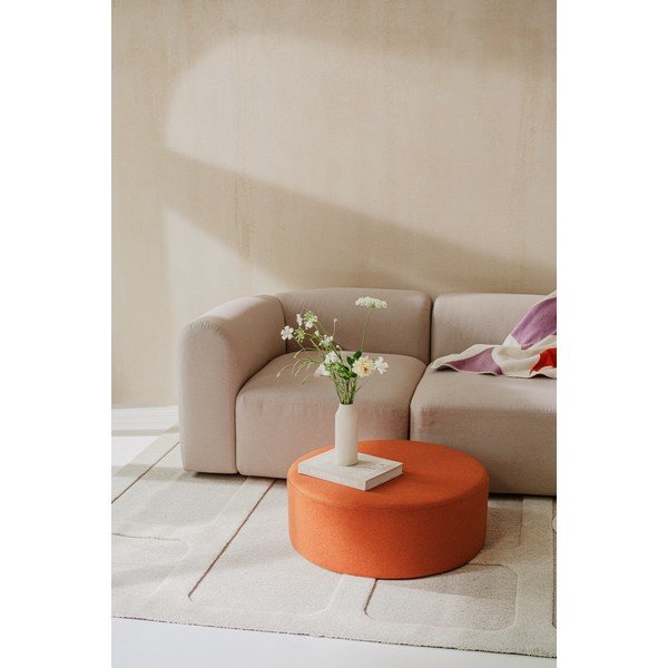 Vlnený taburet v terakotovej farbe Folk – noo.ma-image-1