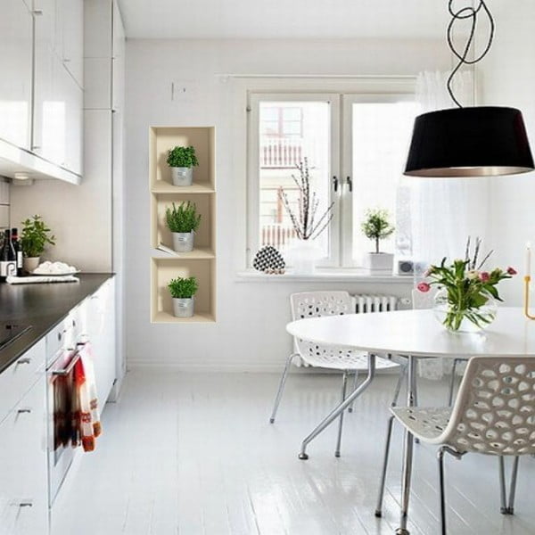 Sada 3 samolepiek s 3D efektom Ambiance Herbs in Pot-image-1