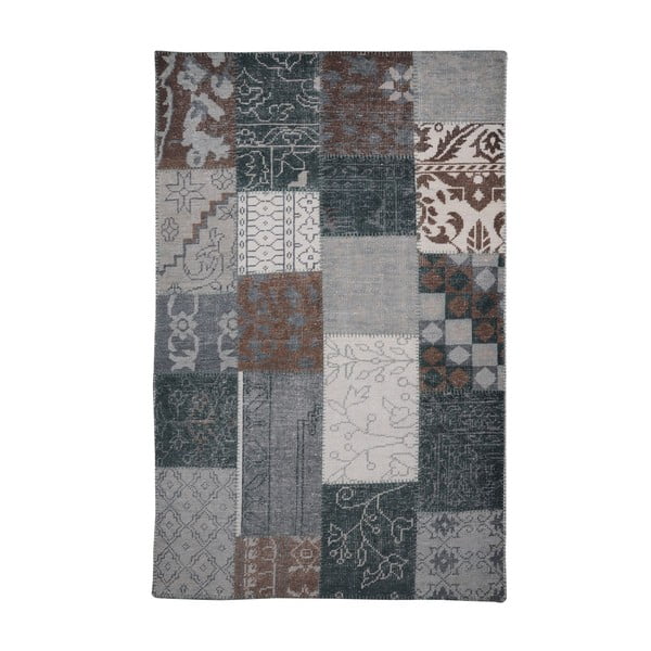 Vlnený koberec Amalfi Grey/Brown, 160x230 cm