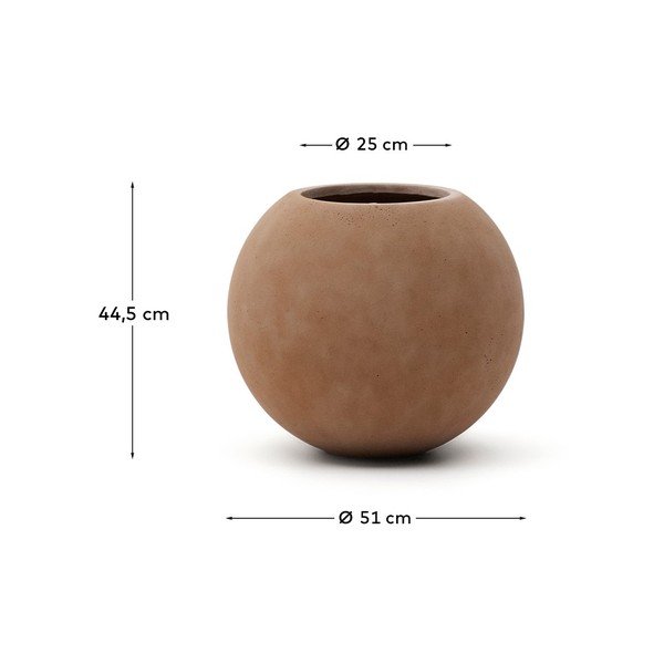 Betónový obal na kvetináč ø 51 cm Solna – Kave Home-image-3