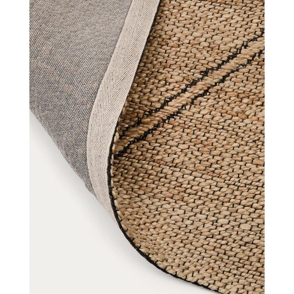 Ručne tkaný jutový koberec v prírodnej farbe 160x230 cm Vallalta – Kave Home-image-3