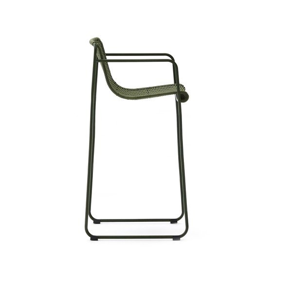 Zelená kovová záhradná barová stolička Maurina – Kave Home-image-3