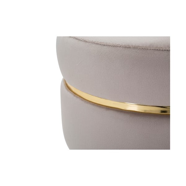 Béžová zamatová podnožka Paris – Mauro Ferretti-image-3