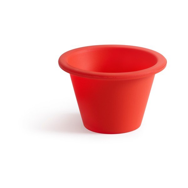 Súprava 6 červených silikónových formičiek na muffiny Lékué Single, ⌀ 7,5 cm