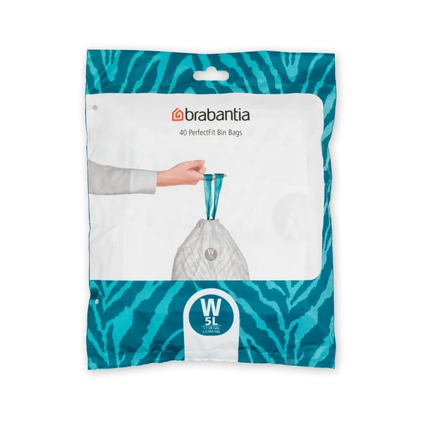 Vrecia na odpadky v súprave 40 ks 5 l PerfectFit W – Brabantia