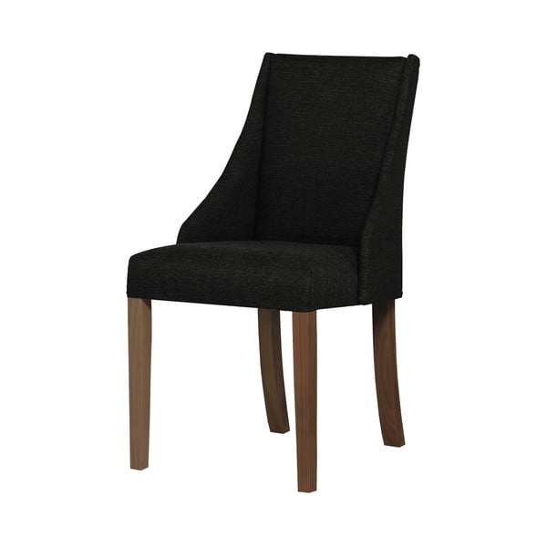 Čierna stolička s tmavohnedými nohami Ted Lapidus Maison Absolu