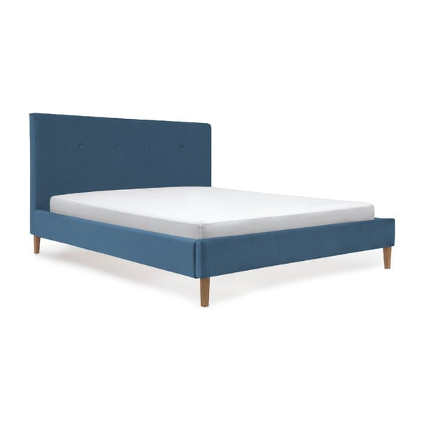 Modrá posteľ Vivonita Kent Velvety, 180 × 200 cm