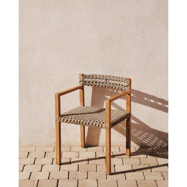 Jedálenská stolička z umelého ratanu v prírodnej farbe v súprave 2 ks Giverola – Kave Home-image-1