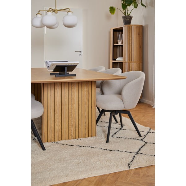 Jedálenský stôl s doskou v dubovom dekore 100x210 cm Colima – Actona-image-3