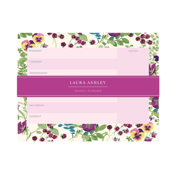 Týždenný plánovač Laura Ashley Parma Violets by Portico Designs, 54 strán