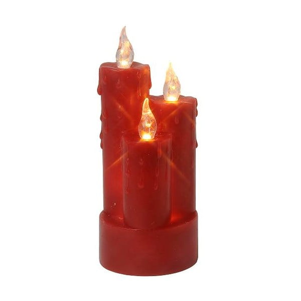 Červená LED sviečka Best Season Wax, 19 cm