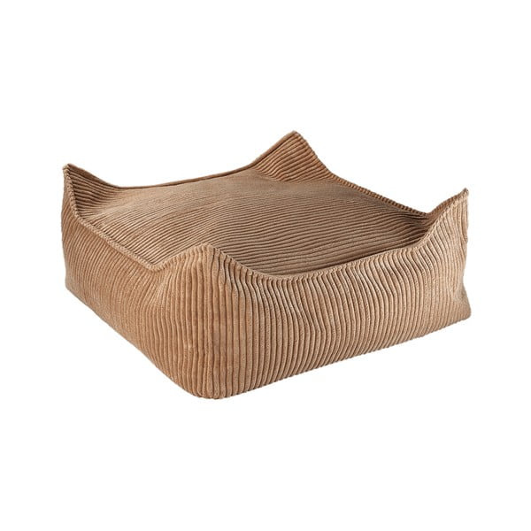 Hnedý menčestrový detský sedací vak Square – Wigiwama